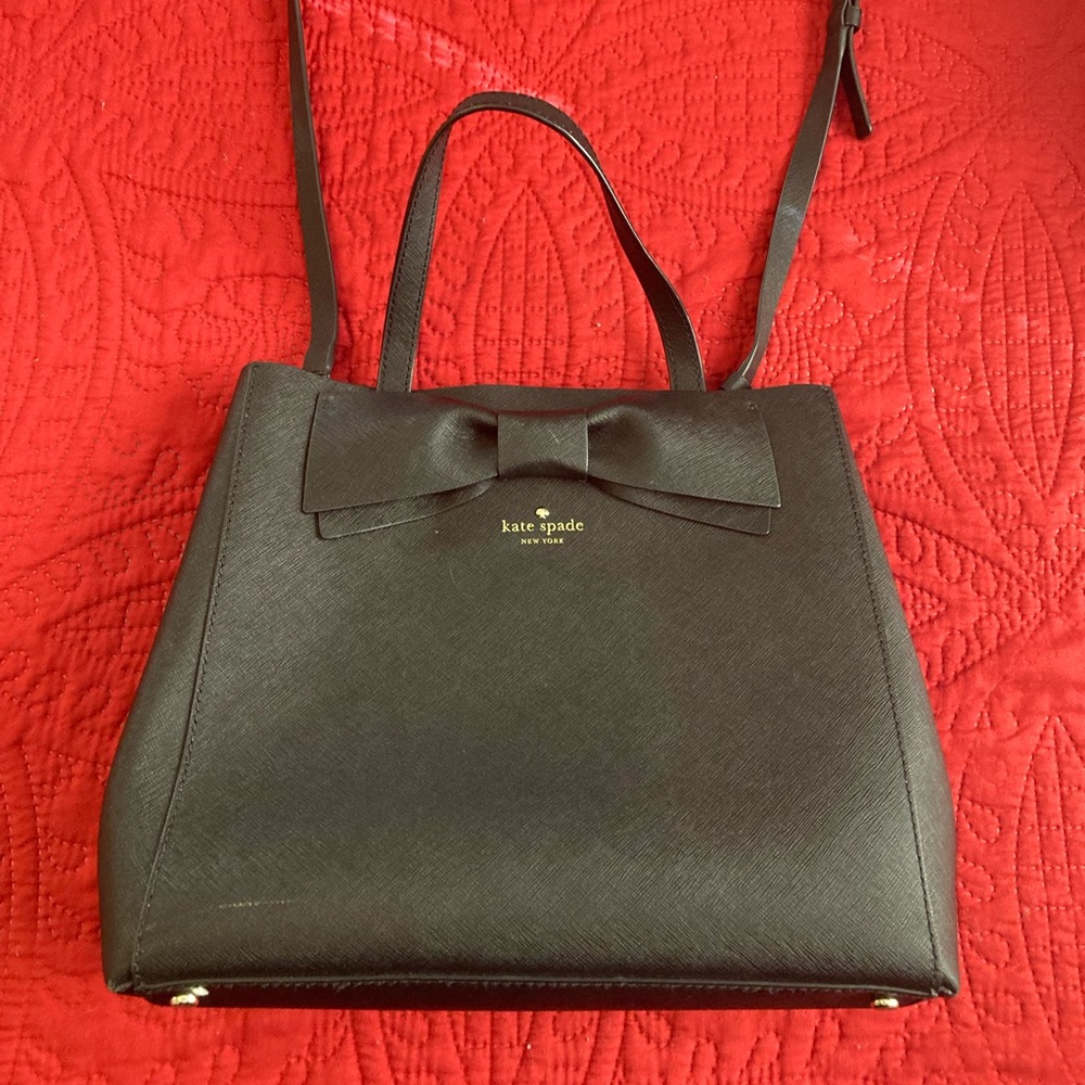 Black Kate Spade Bow Purse.